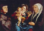 Madonna of the Daffodils with the Child and Donors Jan van Scorel